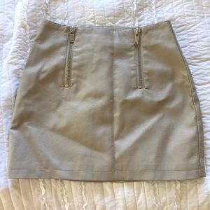 Mini leather skirt